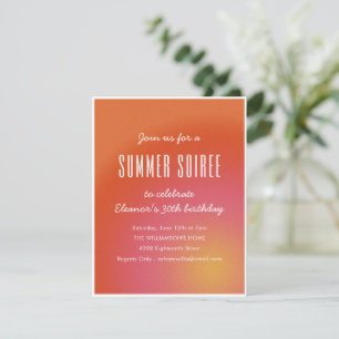 Invitación Diversa Fiesta de Cumpleaños 30 Groovy Naranja de