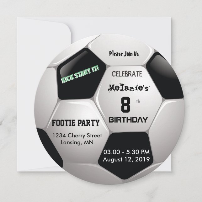 Invitación Diversión al fútbol ⚽ Fiesta épico de cumpleaños (Anverso)