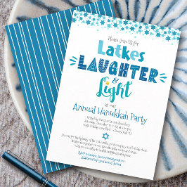 Invitación Diversión anual de Hanukkah Fiesta atrae luz de ri
