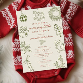 Invitación Diversión caprichosa vintage Alegre pequeño baby s