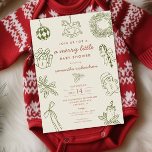 Invitación Diversión caprichosa vintage Alegre pequeño baby s