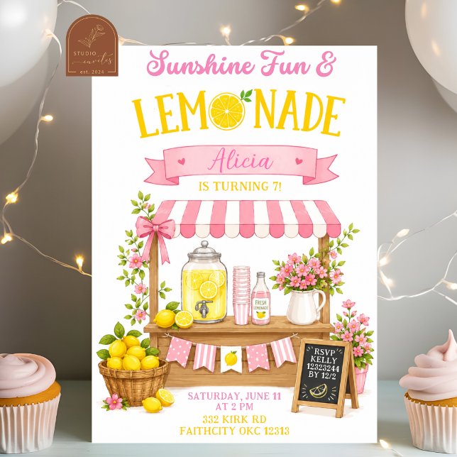 Invitación Diversión con limonada soleada Cumpleaños de niña  (Subido por el creador)