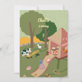 Invitación Diversión de corral en el cumpleaños del parque