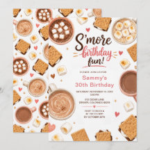 Diversión de cumpleaños con S'more Tema de cumplea