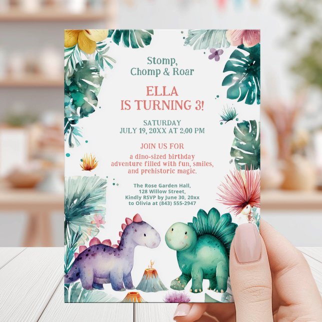 Invitación Diversión de cumpleaños en la selva de dinosaurios (Subido por el creador)
