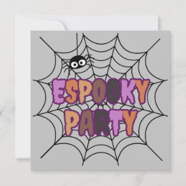Invitación Diversión de fiesta Espooky Araña espeluznante