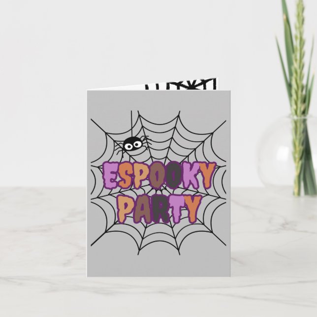Invitación Diversión de fiesta Espooky Araña espeluznante (Anverso)