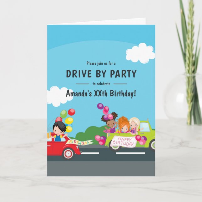 Invitación Diversión De La Fiesta De Cumpleaños (Anverso)
