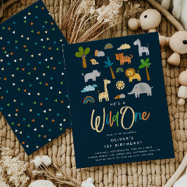 Invitación Diversión de la jungla para la bestia de cumpleaño