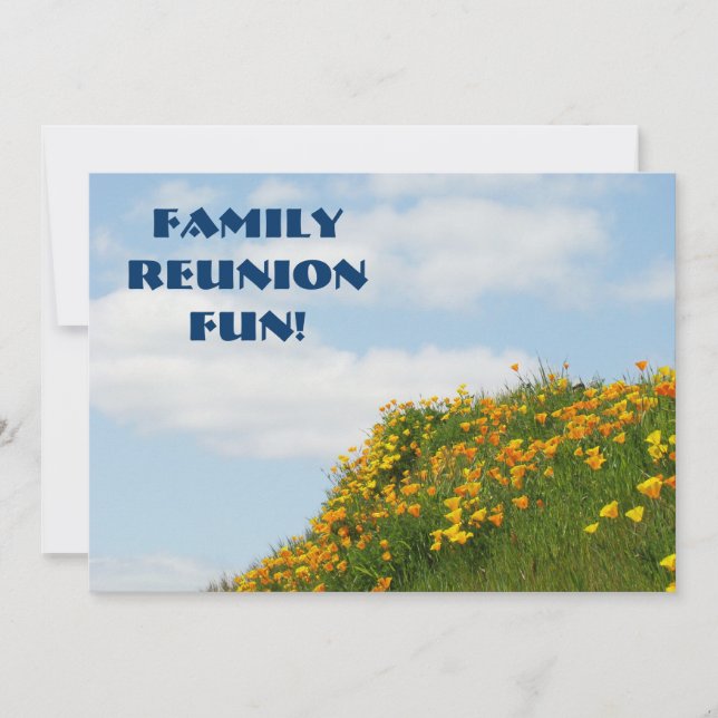 Invitación ¡Diversión de la Reunión Familiar! Fiesta de event (Anverso)