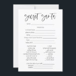 Invitación Diversión de los Juegos de Navidades del Cuestiona<br><div class="desc">Este moderno juego secreto secreto de Santa cuenta con un hermoso tipo de letra caligráfica   un simple tipo de letra serif. Edite toda la redacción para que este moderno juego de vacaciones se ajuste a su evento   estilo!</div>