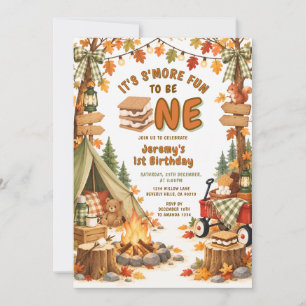 Invitación Diversión de S’more de Otoño para Cumplir un Año A