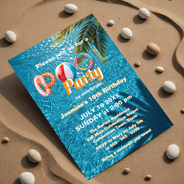 Invitación Diversión de verano vibrante y juguetona Fiesta tr