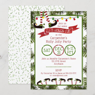 Invitación Diversión del día de fiesta de ELF'n - fiesta