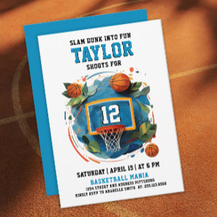 Invitación Diversión Deporte Genial Colorido Cumpleaños Balon