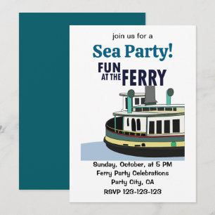 Invitación Diversión En El Fiesta Del Ferry Sea