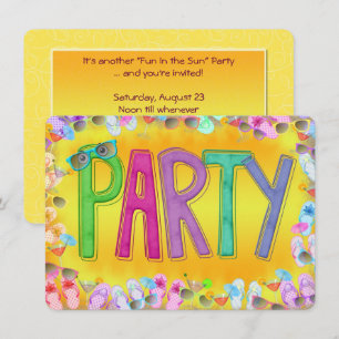 Invitación Diversión en el Fiesta Sun