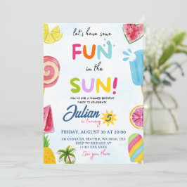 Invitación diversión en el sol
