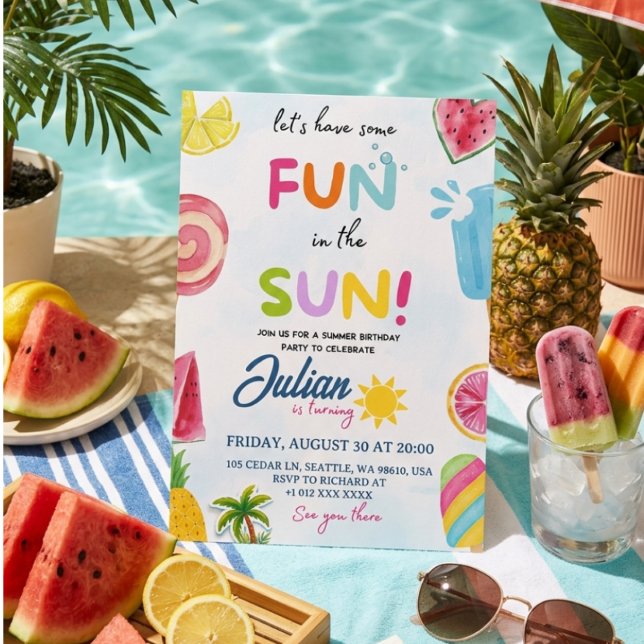 Invitación diversión en el sol (Subido por el creador)