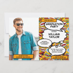 Invitación Diversión en la fiesta de graduación Clase de 2022