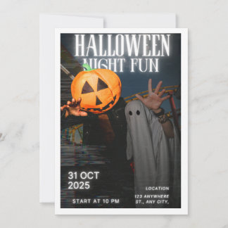 Invitación Diversión en la Noche de Halloween
