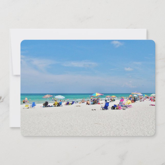 Invitación Diversión en la Playa (Anverso)