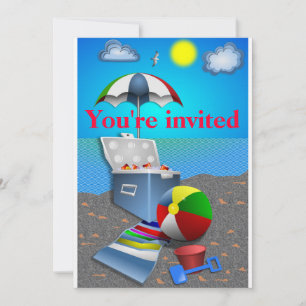 INVITACIÓN DIVERSIÓN EN LA PLAYA