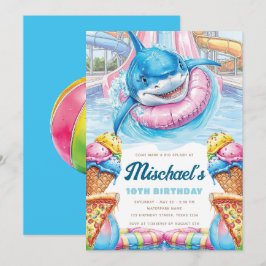 Invitación Diversión en Waterpark para niños Fiesta de Cumple