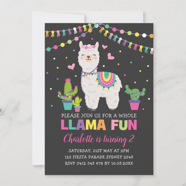 Invitación Diversión entera vibrante de la llama de la fiesta (Anverso)