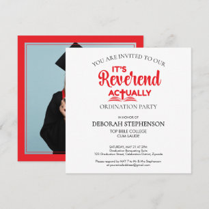 Invitación Diversión ES EL REVERENDO EN REALIDAD Fiesta de Or