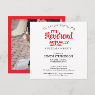 Invitación Diversión ES EL REVERENDO EN REALIDAD Fiesta de Or