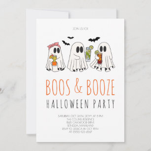 Invitación Diversión Fantasma Fiesta de Halloween para Adulto