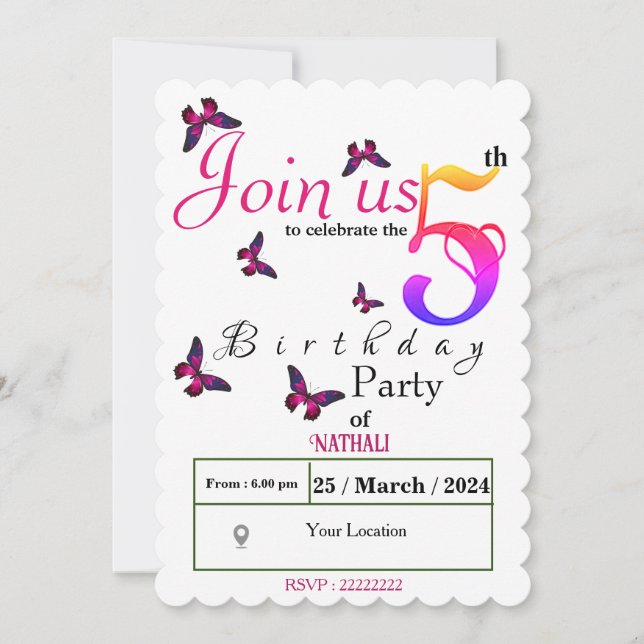 Invitación Diversión fluctuante (Anverso)