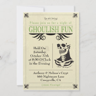 Invitación Diversión ghoulosa