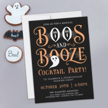Diversión gótica de fantasmas y bebidas Halloween