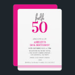Invitación DIVERSIÓN hola 50 moderna fiesta de cumpleaños 50<br><div class="desc">por kat massard / WWW.SIMPLYSWEETPAPERIE.COM Me encanta el diseño,  pero me gustaría ver algunos cambios - otro esquema de color,  producto,  agregar una foto o adaptado para una ocasión diferente - no hay preocupaciones simplemente contácteme,  kat@simplysweetPAPERIE.com ¡estoy encantado de ayudar!</div>