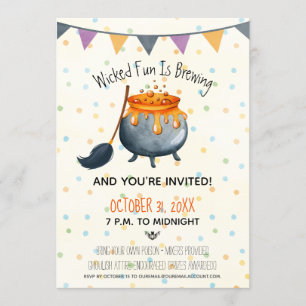 Invitación Diversión malvada y pura está preparando fiesta de