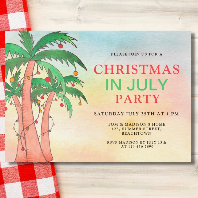 Invitación Diversión Navidad en Julio Fiesta  (Subido por el creador)