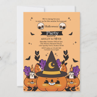 Invitación Diversión para niños Fiesta de Halloween Invitació