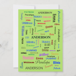 Invitación Diversión personalizada de guión de la nube de pal