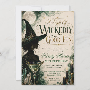 Invitación Diversión perversamente buena cumpleaños 21