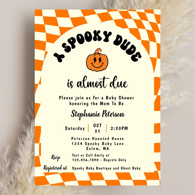 Invitación Diversión Retro Ondulada de Cuadrados Un Chico Esp (Subido por el creador)
