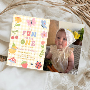 Invitación Diversión ser una chica colorida cumpleaños 1 foto