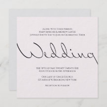 Diversión tipográfica mínima pero Boda formal