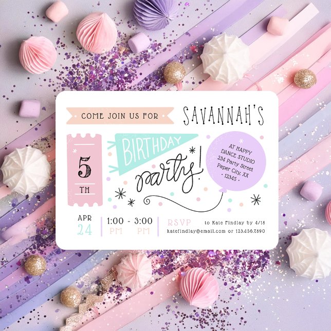 Invitación Diversión y alegría de los niños del carnaval del  (Subido por el creador)