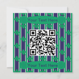 Invitación Diversión y fantasía 4 Leaf Clover QR Code