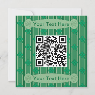 Invitación Diversión y fantasía 4 Leaf Clover QR Code