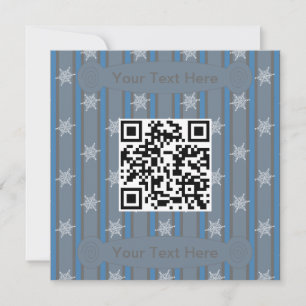 Invitación Diversión y fantasía Snowflake Código QR