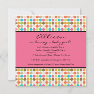Invitación DIVERSIONES PINK Baby Shower