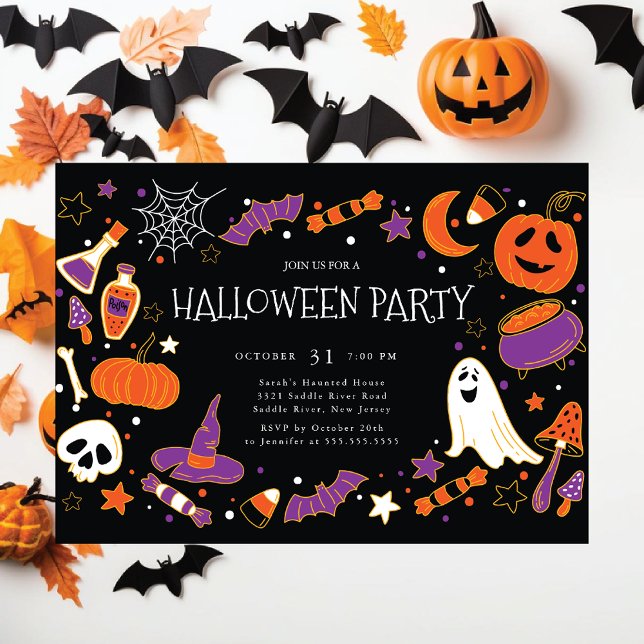 Invitación Diverstido de niños de Halloween (Subido por el creador)